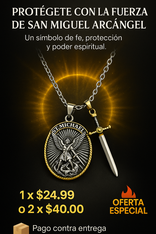 Collar San Miguel™ – Tu Escudo de Fe y Protección Diaria